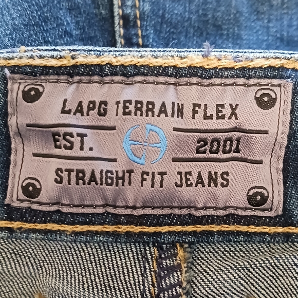 **** LAPG Terrain Flex Straight Fit Deep Dyed Denim Jeans NWT - 34 X 32 - Picture 6 of 9